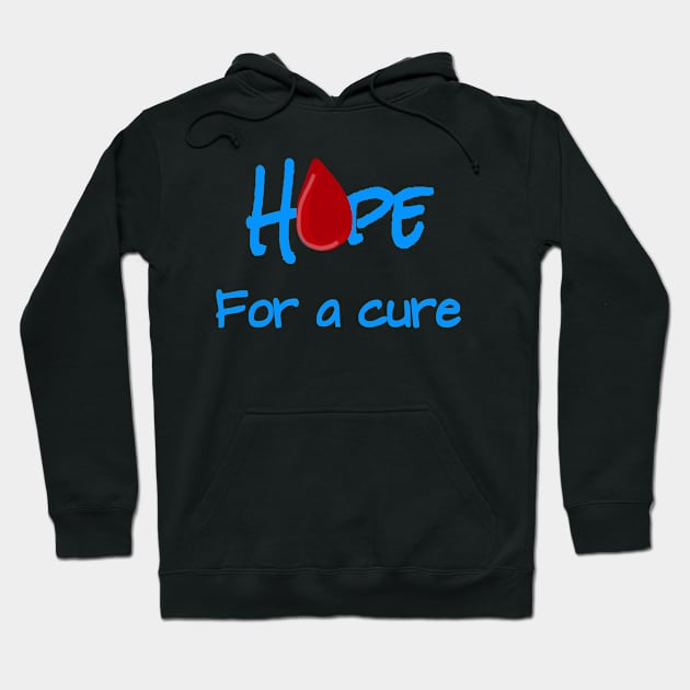 Hope For A Cure Blue Hoodie by CatGirl101